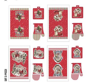 SET CUCINA 3PZ XMAS VIENNA Tellini S.R.L. Χονδρική ενδυμασία